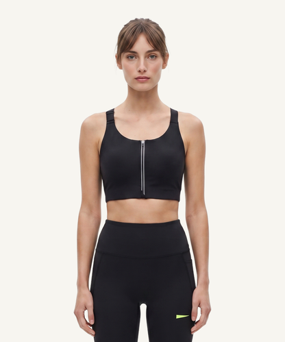 Zip Up Bra Top High Support