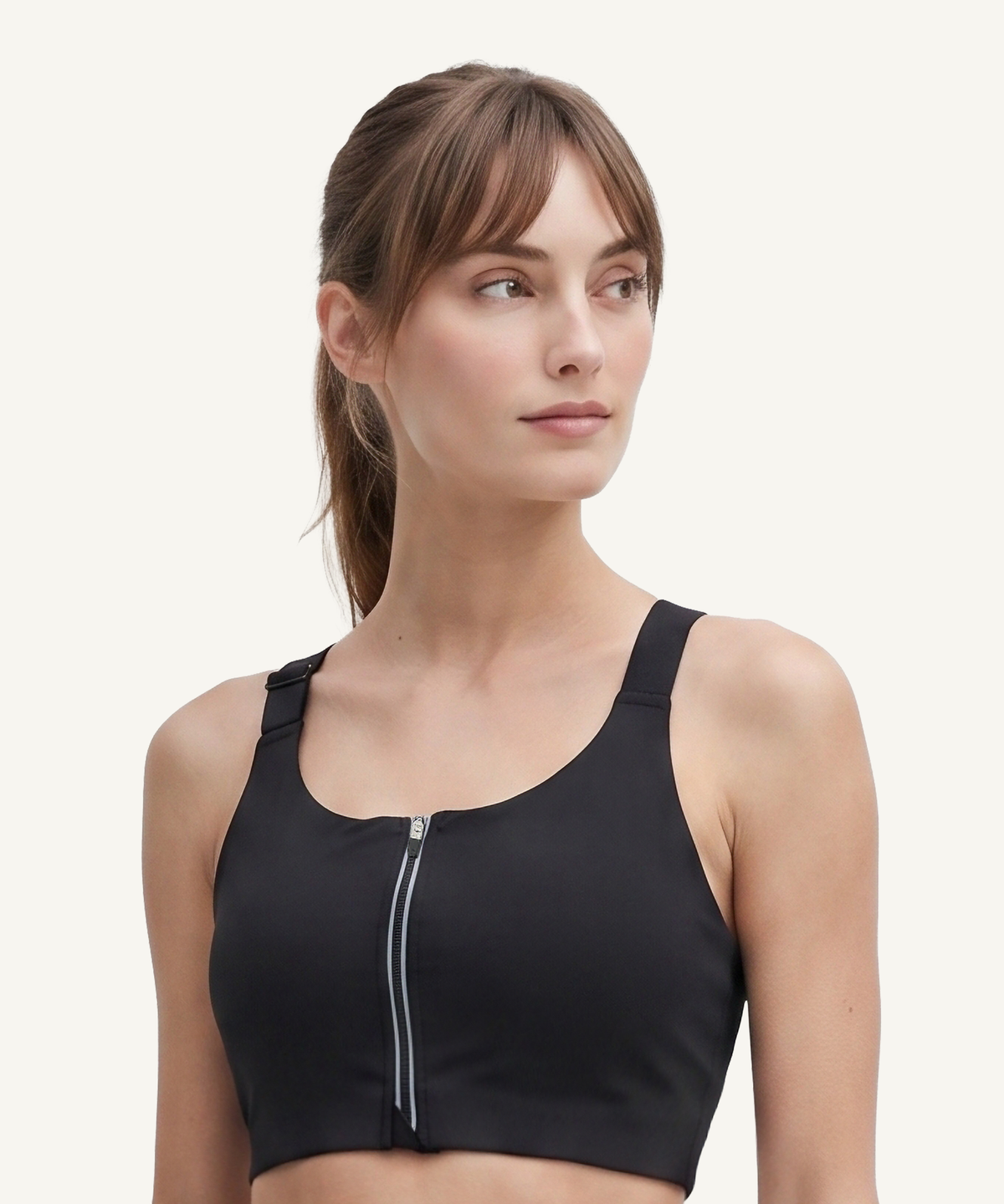 Zip Up Bra Top High Support